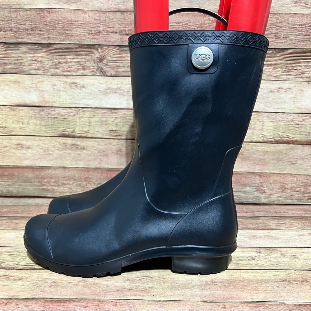 Ugg Sienna Matte Black Rain Boots
